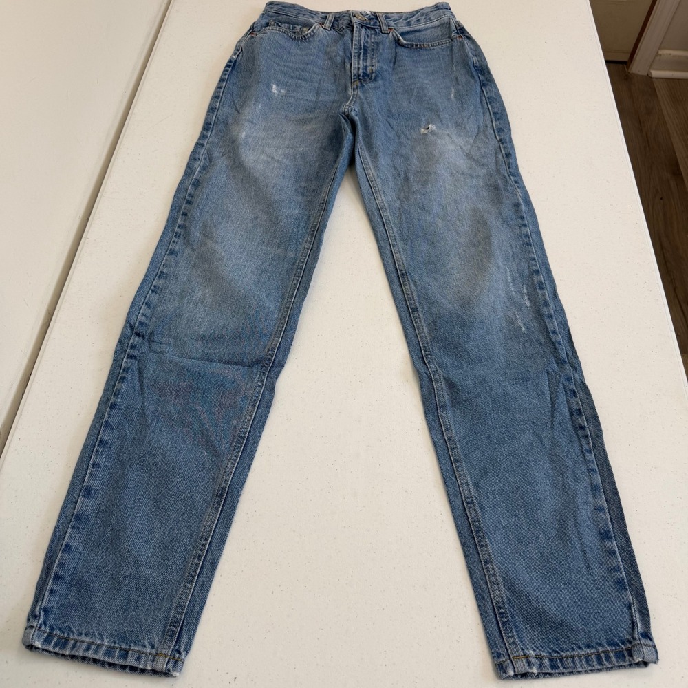 BDG Urban Outfitters Mom High-Rise Distressed Jeans Medium Wash Blue Size 25